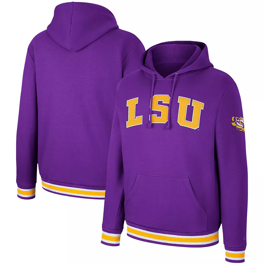 Men's Colosseum Purple LSU Tigers Varsity Arch Pullover Hoodie 2 Men's Colosseum Purple LSU Tigers Varsity Arch Pullover Hoodie - Image 2