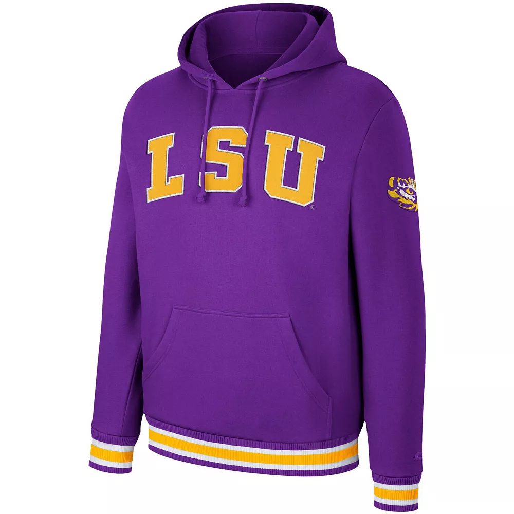 Men's Colosseum Purple LSU Tigers Varsity Arch Pullover Hoodie 3 Men's Colosseum Purple LSU Tigers Varsity Arch Pullover Hoodie - Image 3