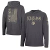 Men's Colosseum Charcoal Texas A&M Aggies Team OHT Military Appreciation Hoodie Long Sleeve T-Shirt