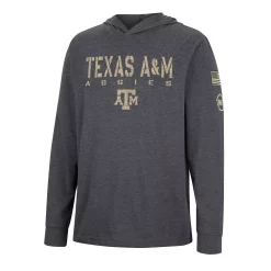 Men's Colosseum Charcoal Texas A&M Aggies Team OHT Military Appreciation Hoodie Long Sleeve T-Shirt -Colosseum shop 6028732 ALT2