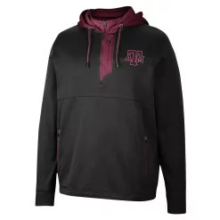 Men's Colosseum Black Texas A&M Aggies Luge 3.0 Quarter-Zip Hoodie -Colosseum shop 6029040 ALT2