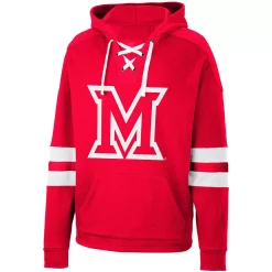 Men's Colosseum Red Miami University RedHawks Lace-Up 4.0 Pullover Hoodie -Colosseum shop 6029123 ALT2