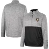 Men's Colosseum Heather Gray Army Black Knights John Half-Zip Pullover Jacket