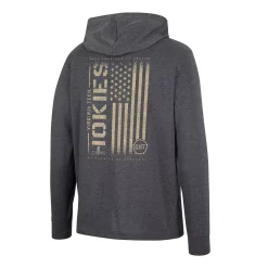Men's Colosseum Charcoal Virginia Tech Hokies Team OHT Military Appreciation Hoodie Long Sleeve T-Shirt -Colosseum shop 6029362 ALT3