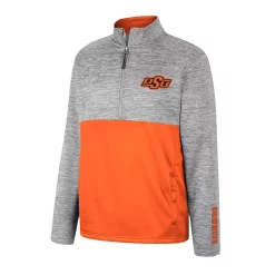 Men's Colosseum Heather Gray Oklahoma State Cowboys John Half-Zip Jacket -Colosseum shop 6042225 ALT2