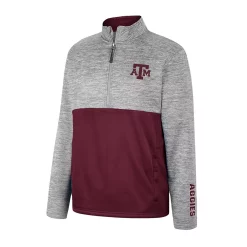 Men's Colosseum Gray Texas A&M Aggies John Half-Zip Jacket -Colosseum shop 6065654 ALT2