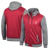 Men's Colosseum Crimson Alabama Crimson Tide Robinson Hoodie Full-Snap Jacket