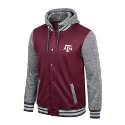 Men's Colosseum Maroon Texas A&M Aggies Robinson Hoodie Full-Snap Jacket -Colosseum shop 6086985 ALT2