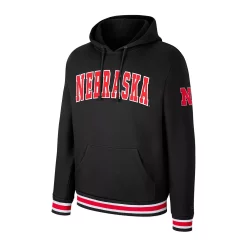 Men's Colosseum Black Nebraska Huskers Varsity Arch Pullover Hoodie -Colosseum shop 6090821 ALT2