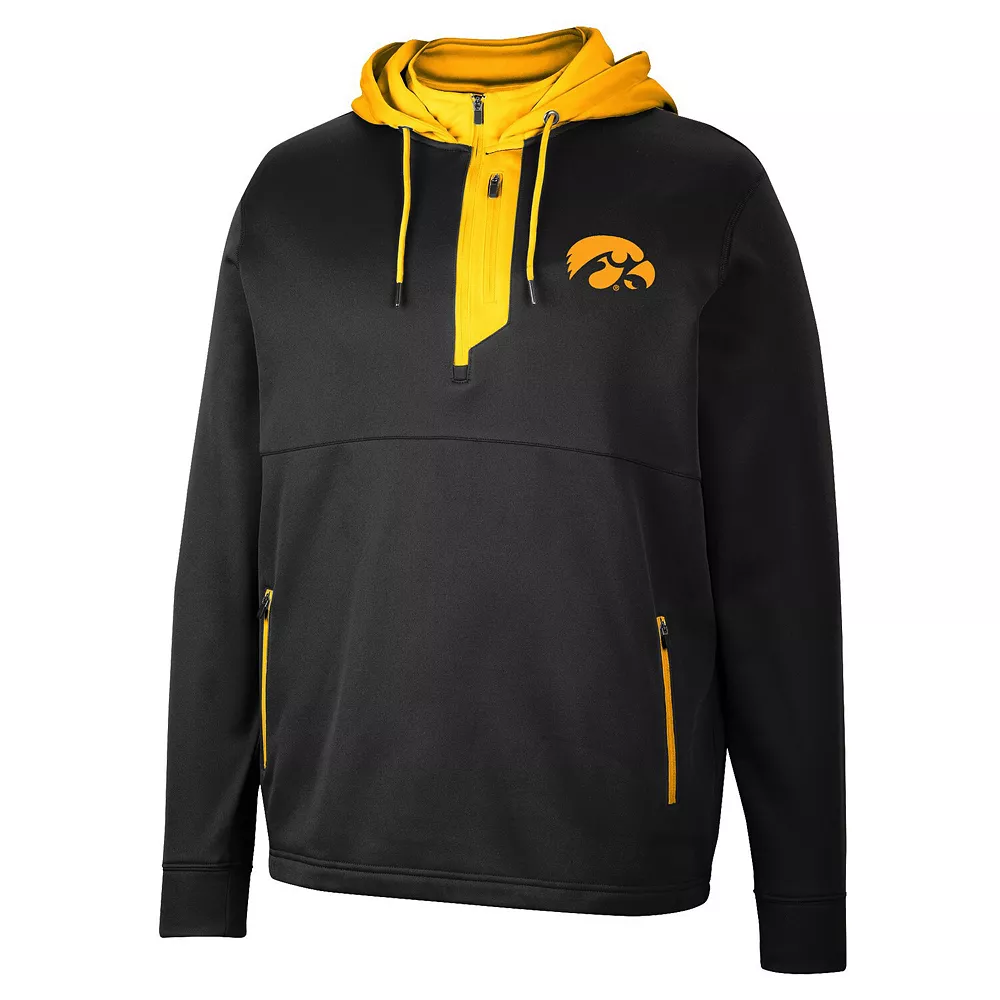 Men's Colosseum Black Iowa Hawkeyes Luge 3.0 Quarter-Zip Hoodie 3 Men's Colosseum Black Iowa Hawkeyes Luge 3.0 Quarter-Zip Hoodie - Image 3