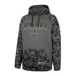 Men's Colosseum Charcoal Iowa State Cyclones OHT Military Appreciation Camo Stack Raglan Pullover Hoodie -Colosseum shop 6113308 ALT2