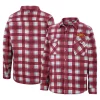 Men's Colosseum Cardinal/White Iowa State Cyclones Ellis Plaid Full-Snap Shirt Jacket