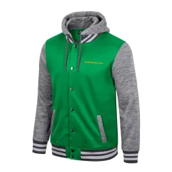 Men's Colosseum Green Oregon Ducks Robinson Hoodie Full-Snap Jacket -Colosseum shop 6126225 ALT2