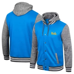Men's Colosseum Blue UCLA Bruins Robinson Hoodie Full-Snap Jacket