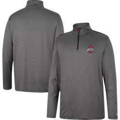 Men's Colosseum Charcoal Ohio State Buckeyes Logo Quarter-Zip Windshirt -Colosseum shop 6127505 ALT