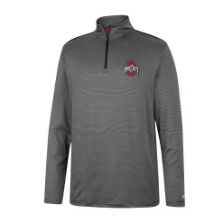 Men's Colosseum Charcoal Ohio State Buckeyes Logo Quarter-Zip Windshirt -Colosseum shop 6127505 ALT2