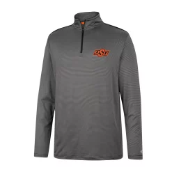 Men's Colosseum Charcoal Oklahoma State Cowboys Logo Quarter-Zip Windshirt -Colosseum shop 6128137 ALT2