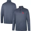 Men's Colosseum Navy Ole Miss Rebels Logo Quarter-Zip Windshirt