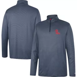 Men's Colosseum Navy Ole Miss Rebels Logo Quarter-Zip Windshirt