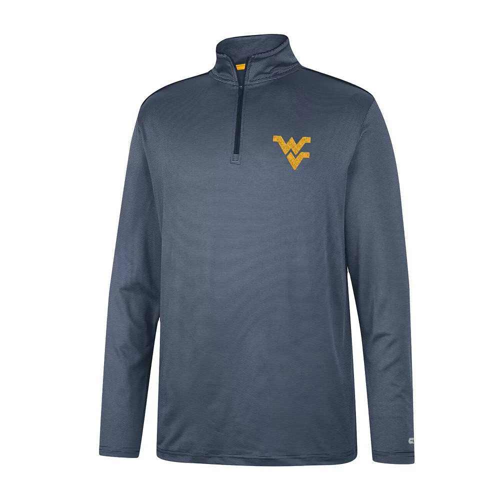 Men's Colosseum Navy West Virginia Mountaineers Logo Quarter-Zip Windshirt 3 Men's Colosseum Navy West Virginia Mountaineers Logo Quarter-Zip Windshirt - Image 3