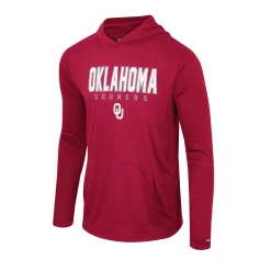Men's Colosseum Crimson Oklahoma Sooners Team Color Rival Hoodie Long Sleeve T-Shirt -Colosseum shop 6154892 ALT2