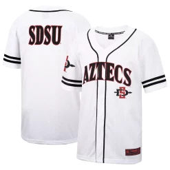 Men's Colosseum White San Diego State Aztecs Free-Spirited Full-Button Baseball Jersey