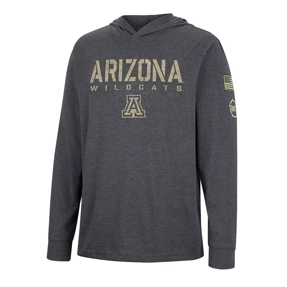 Men's Colosseum Charcoal Arizona Wildcats Team OHT Military Appreciation Hoodie Long Sleeve T-Shirt 3 Men's Colosseum Charcoal Arizona Wildcats Team OHT Military Appreciation Hoodie Long Sleeve T-Shirt - Image 3