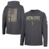 Men's Colosseum Charcoal Arizona State Sun Devils Team OHT Military Appreciation Hoodie Long Sleeve T-Shirt