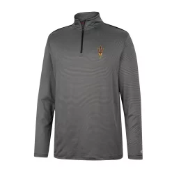 Men's Colosseum Charcoal Arizona State Sun Devils Logo Quarter-Zip Windshirt -Colosseum shop 6158154 ALT2