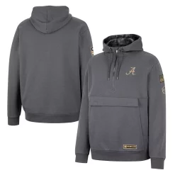 Men's Colosseum Charcoal Alabama Crimson Tide OHT Military Appreciation Quarter-Zip Hoodie -Colosseum shop 6158160 ALT