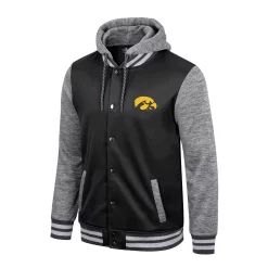 Men's Colosseum Black Iowa Hawkeyes Robinson Hoodie Full-Snap Jacket -Colosseum shop 6158653 ALT2