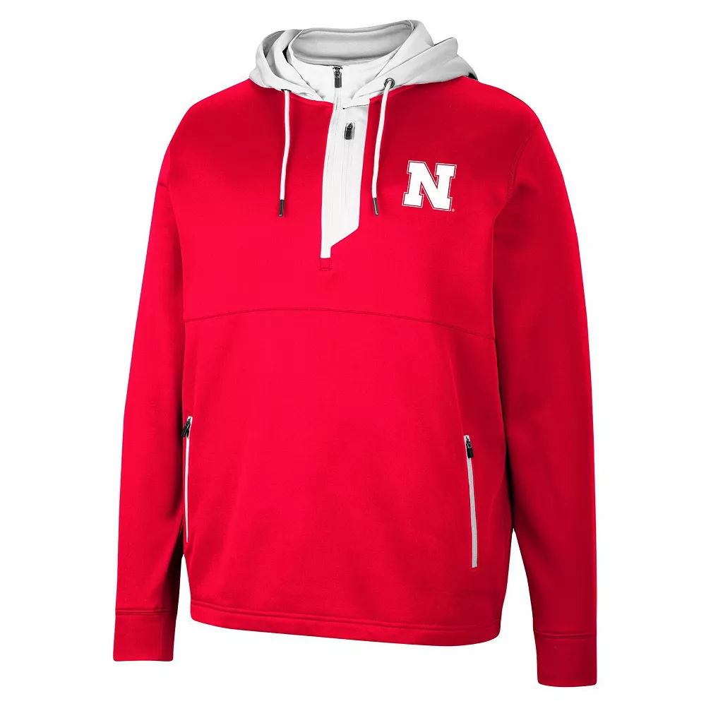 Men's Colosseum Scarlet Nebraska Huskers Luge 3.0 Quarter-Zip Hoodie 3 Men's Colosseum Scarlet Nebraska Huskers Luge 3.0 Quarter-Zip Hoodie - Image 3