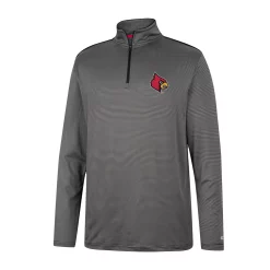 Men's Colosseum Charcoal Louisville Cardinals Logo Quarter-Zip Windshirt -Colosseum shop 6161965 ALT2