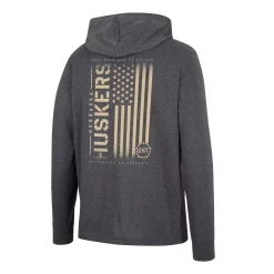 Men's Colosseum Charcoal Nebraska Huskers Team OHT Military Appreciation Hoodie Long Sleeve T-Shirt -Colosseum shop 6163287 ALT3