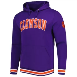 Men's Colosseum Purple Clemson Tigers Varsity Arch Pullover Hoodie -Colosseum shop 6164137 ALT2